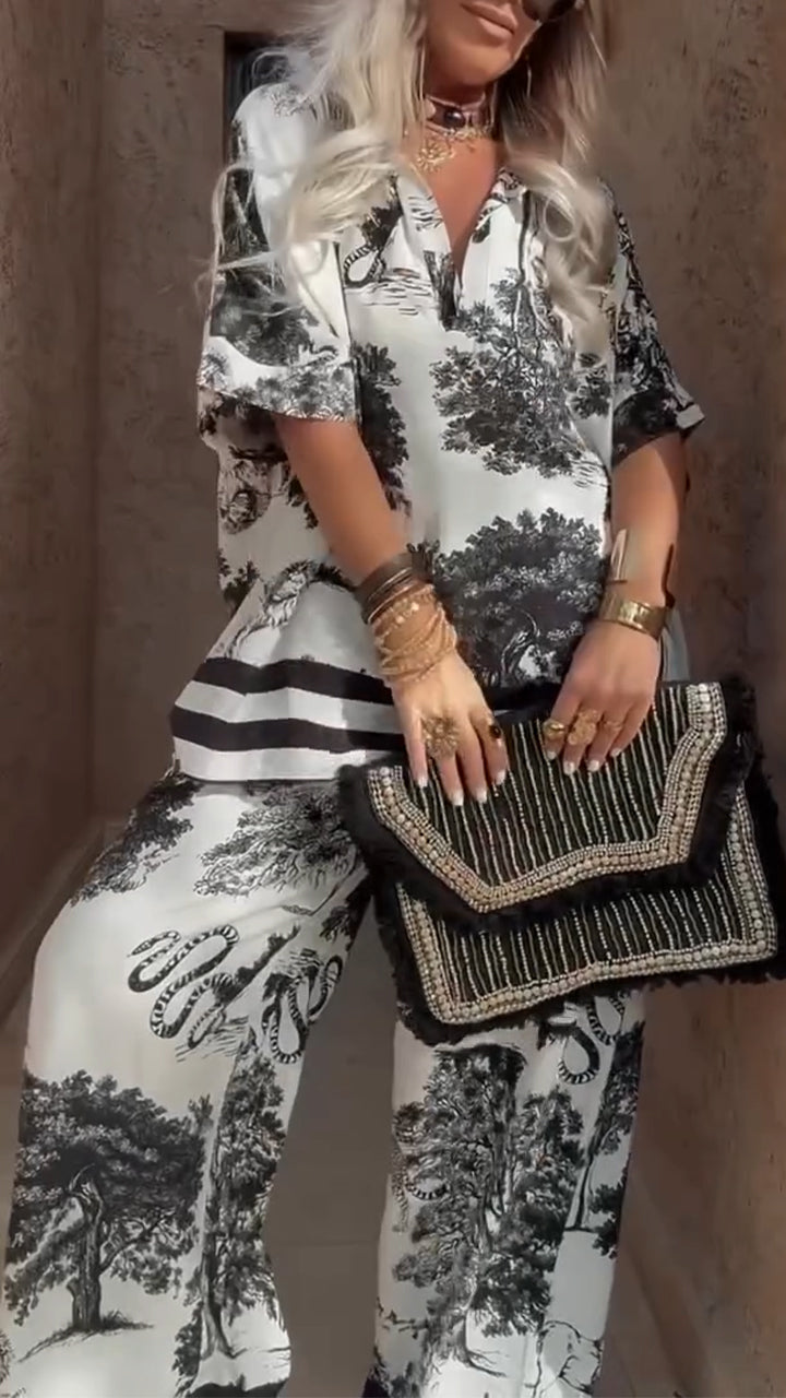 Stunning long-sleeved Monochrome suit