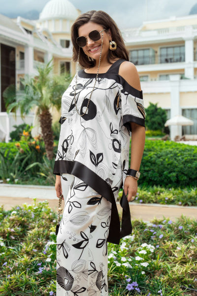 Vittoria Queen Black White Dress
