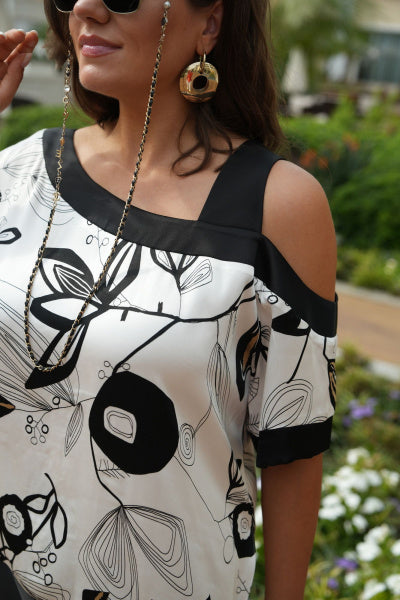 Vittoria Queen Black White Dress