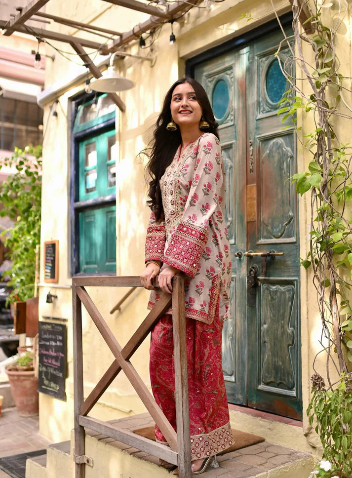 Floral Bagru print cord set