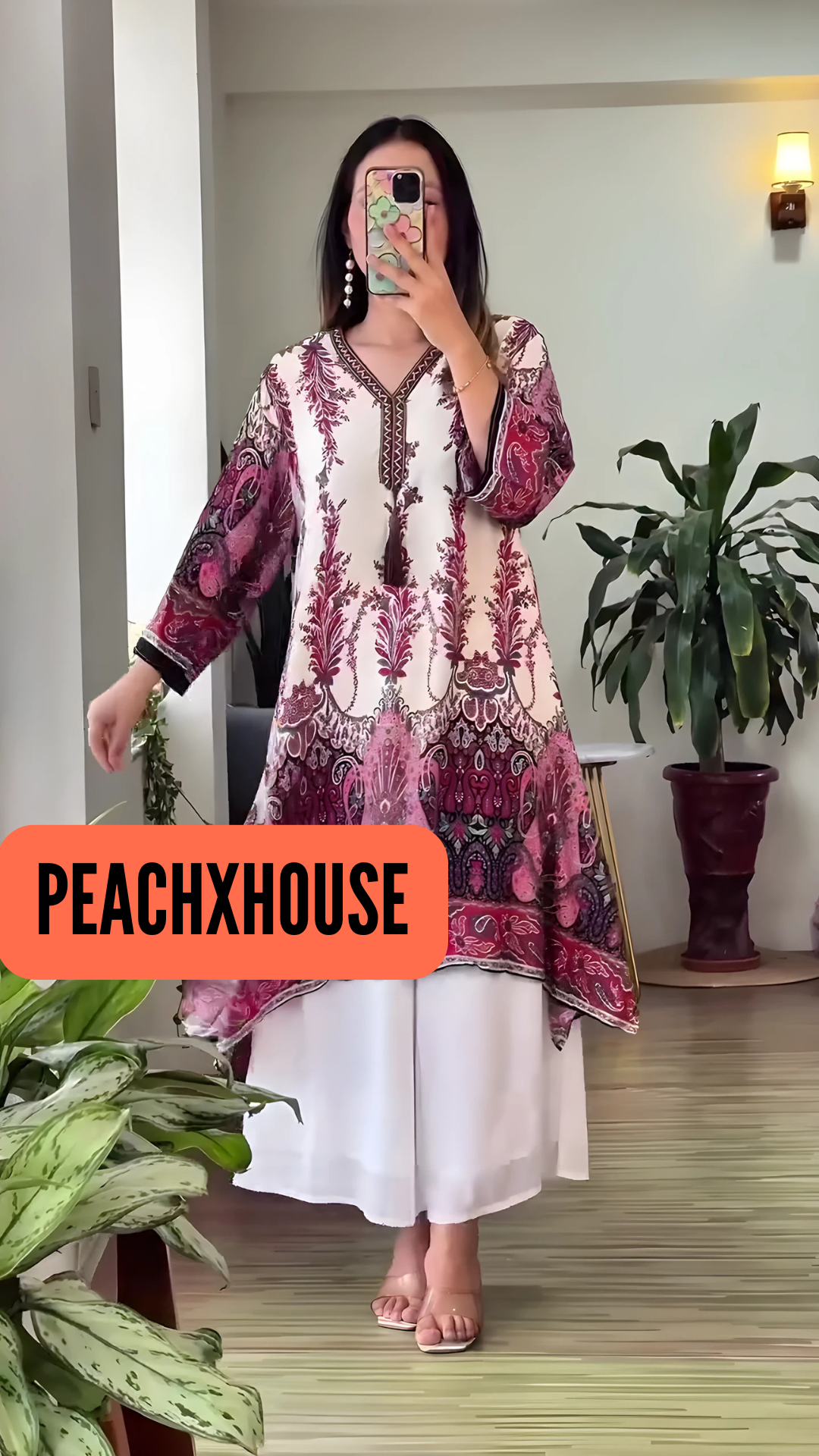 Hand Print Paisley Printed Designer Kurti Set