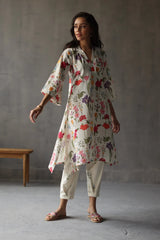 Orchid Bloom Printed Rayon Kurta Set