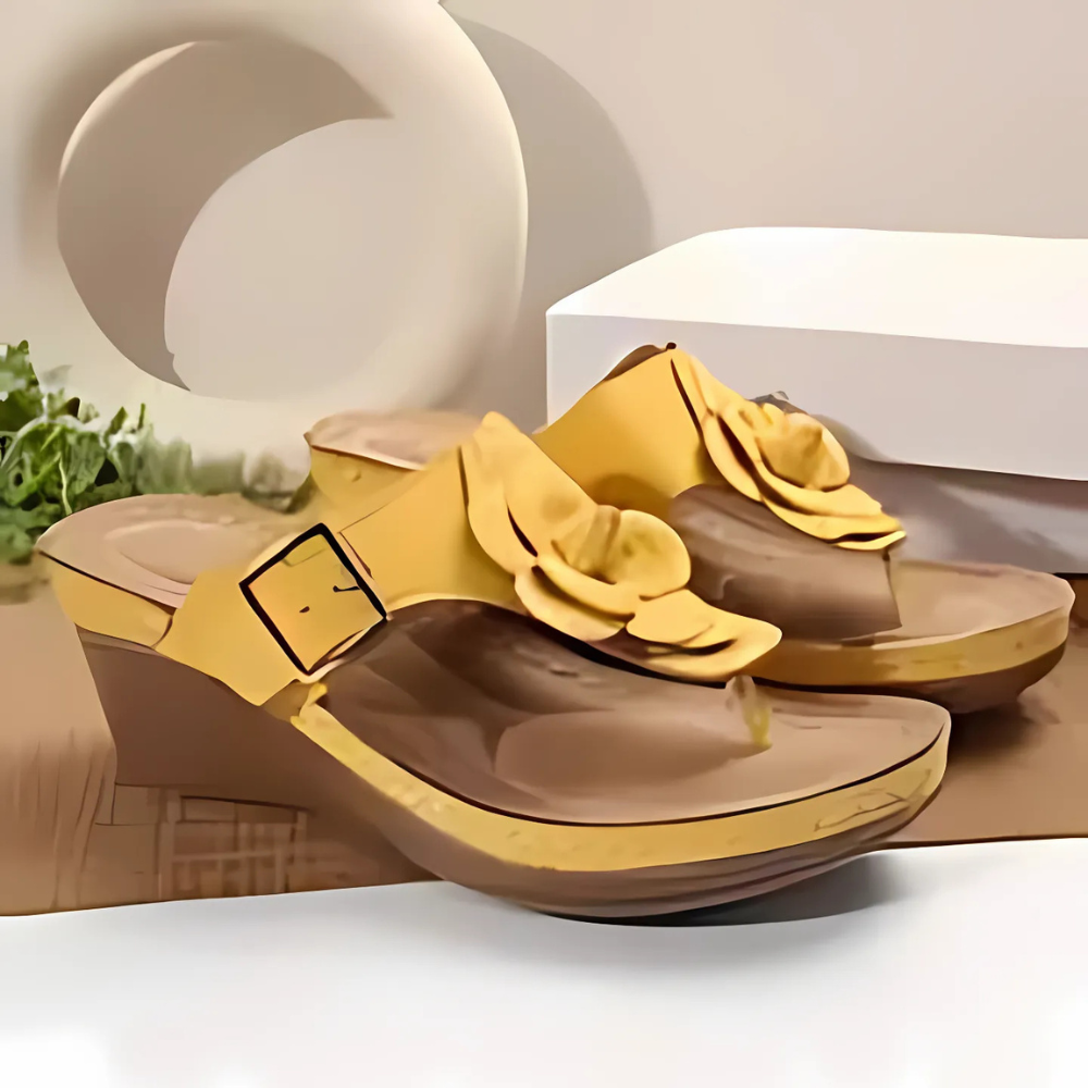 Vibrant Floral Thong Sandals