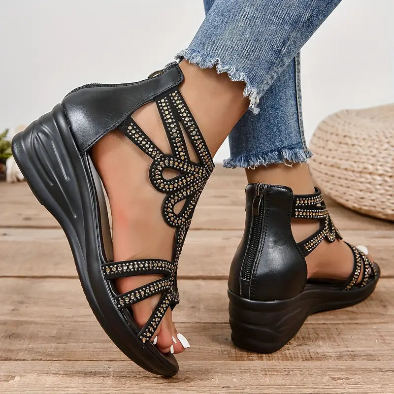 Comfortable Open-Toe Cutout Design Sandal