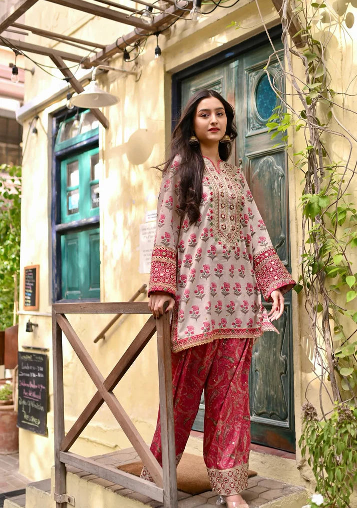 Floral Bagru print cord set