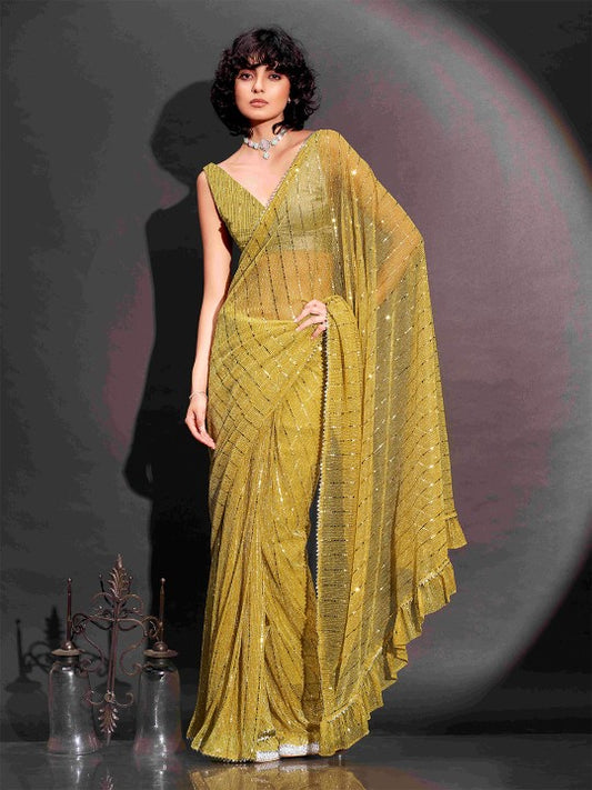 Embellished Ethnic Ready to Wear Saree