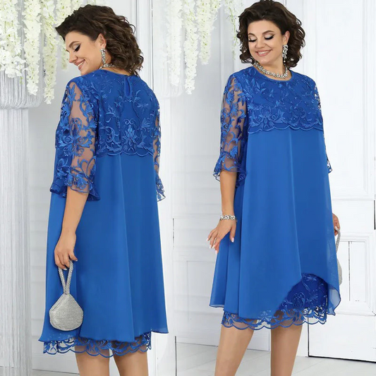 Sheer Breeze Layered Lace Dress