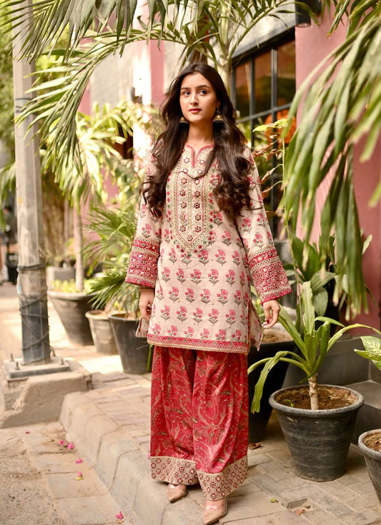 Floral Bagru print cord set