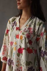 Orchid Bloom Printed Rayon Kurta Set