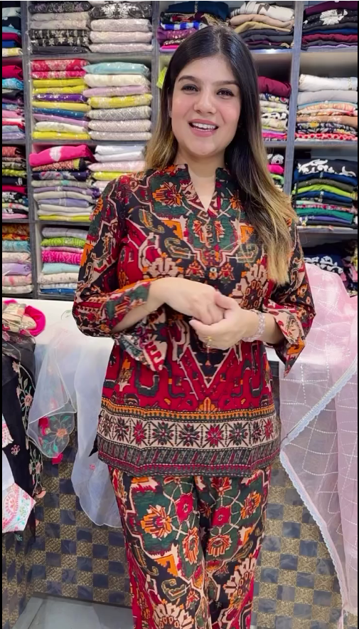 Asymmetric Top With Palazzo Set