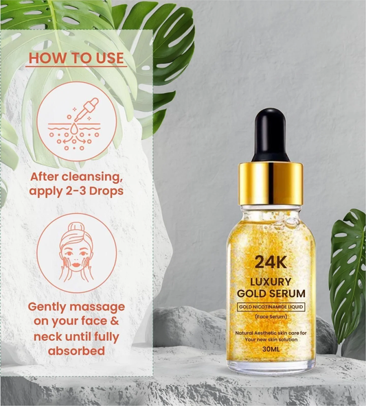 HERBAL 24CRT GOLD FACE SERUM FOR DARK CIRCLE REMOVAL